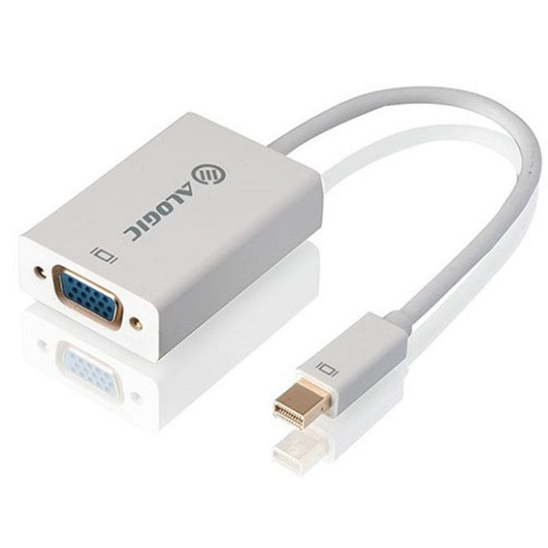 ALOGIC Premium 15cm Mini DisplayPort to VGA Adapter Male to Female White
