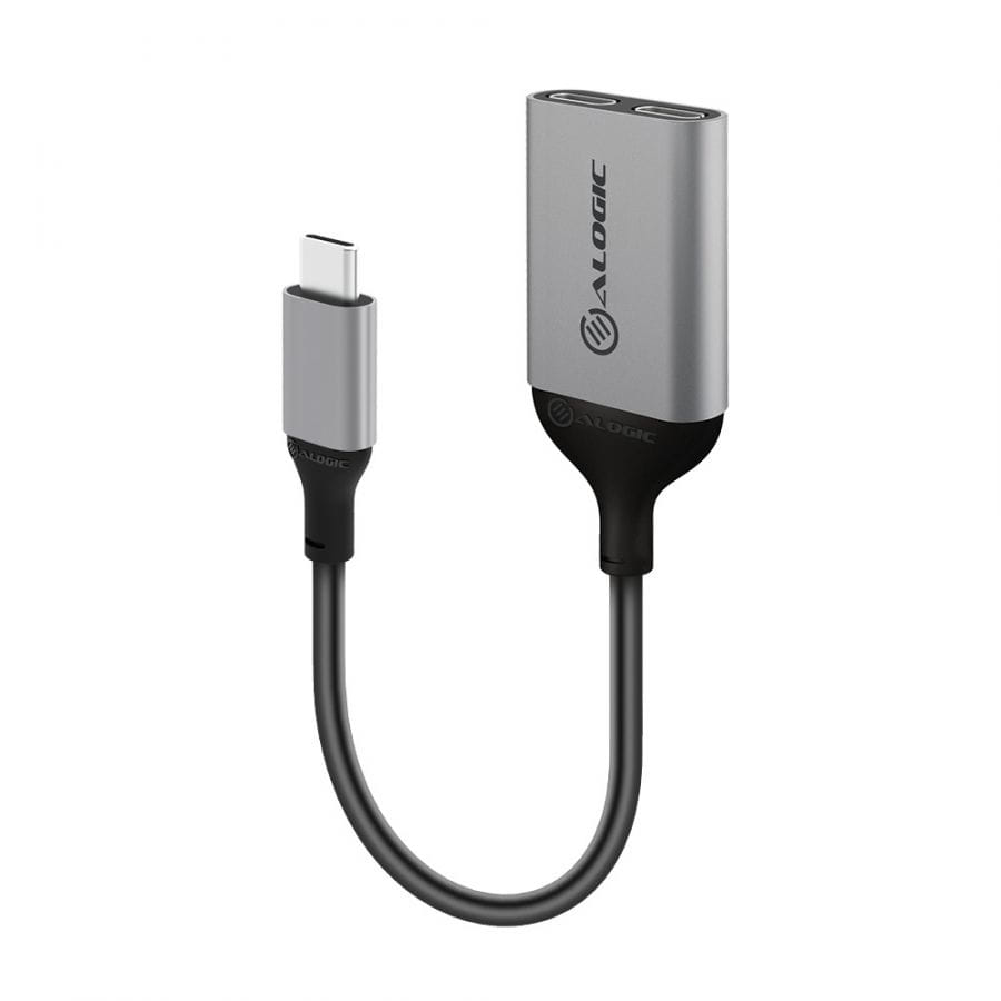 Alogic USB-C to USB-C Audio & USB-C Adapter - Grey
