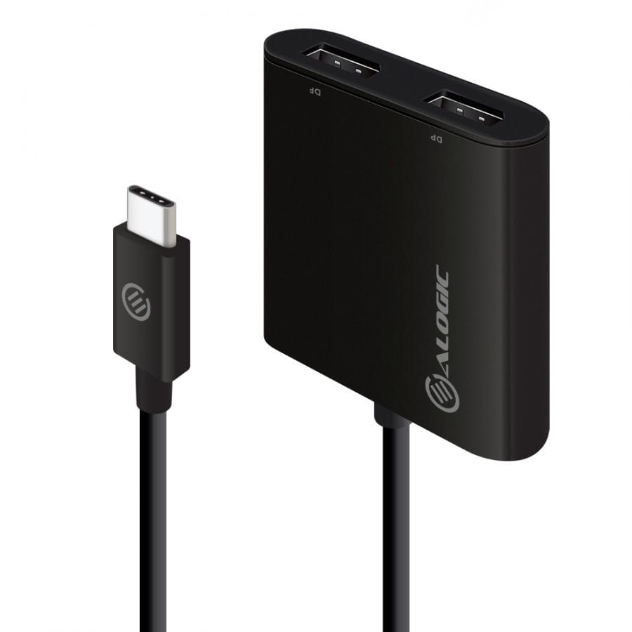 Alogic USB-C to Dual DisplayPort 2.0 Adapter-4K-30Hz