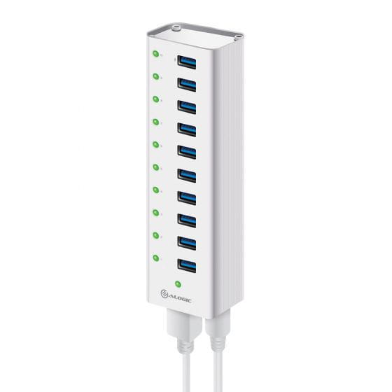 Alogic 10-Port USB Hub with Charging - Aluminium Unibody with Power - VROVA PLUS Series