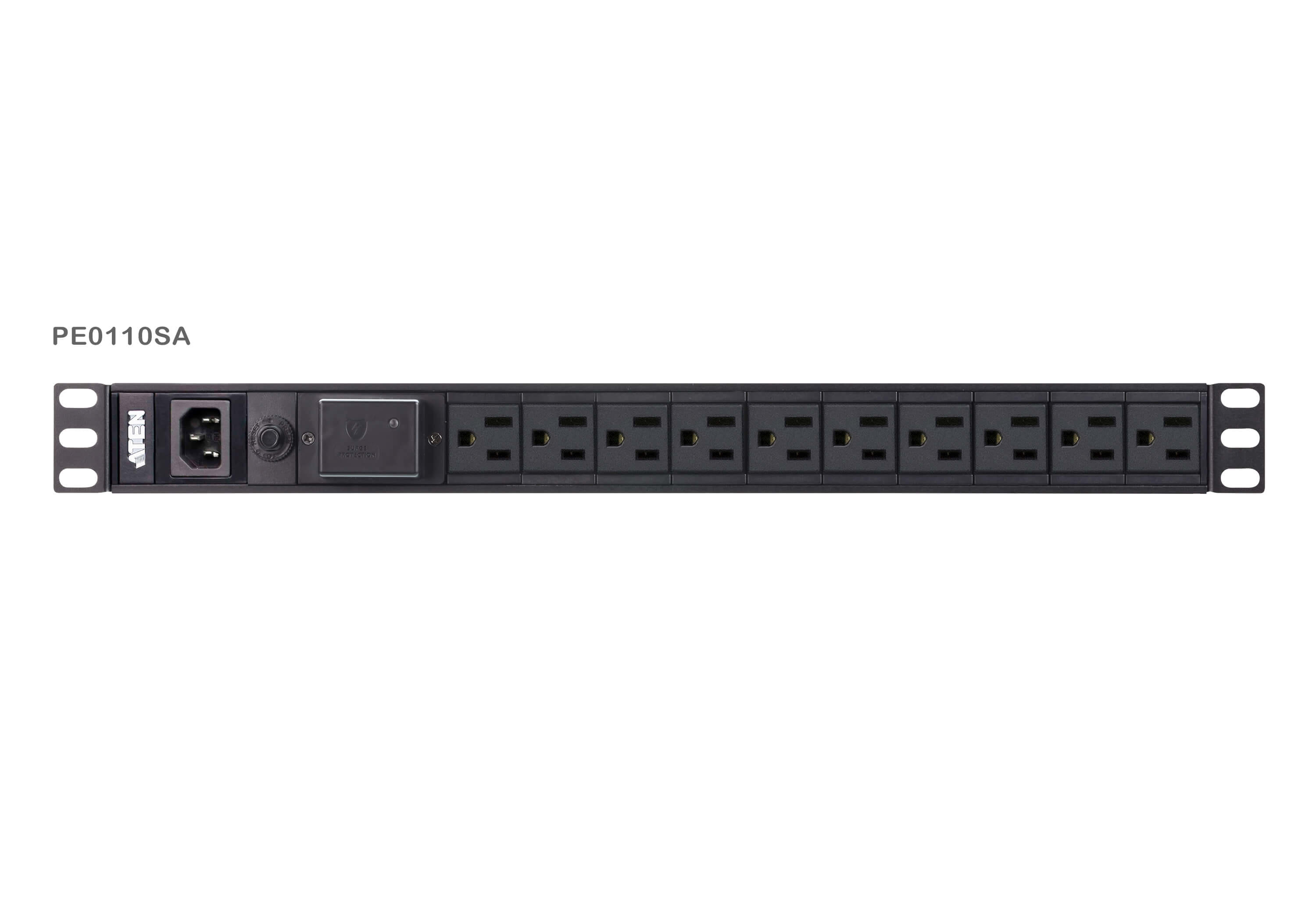 ATEN 10-Port 1U 10A Basic PDU with Surge Protection