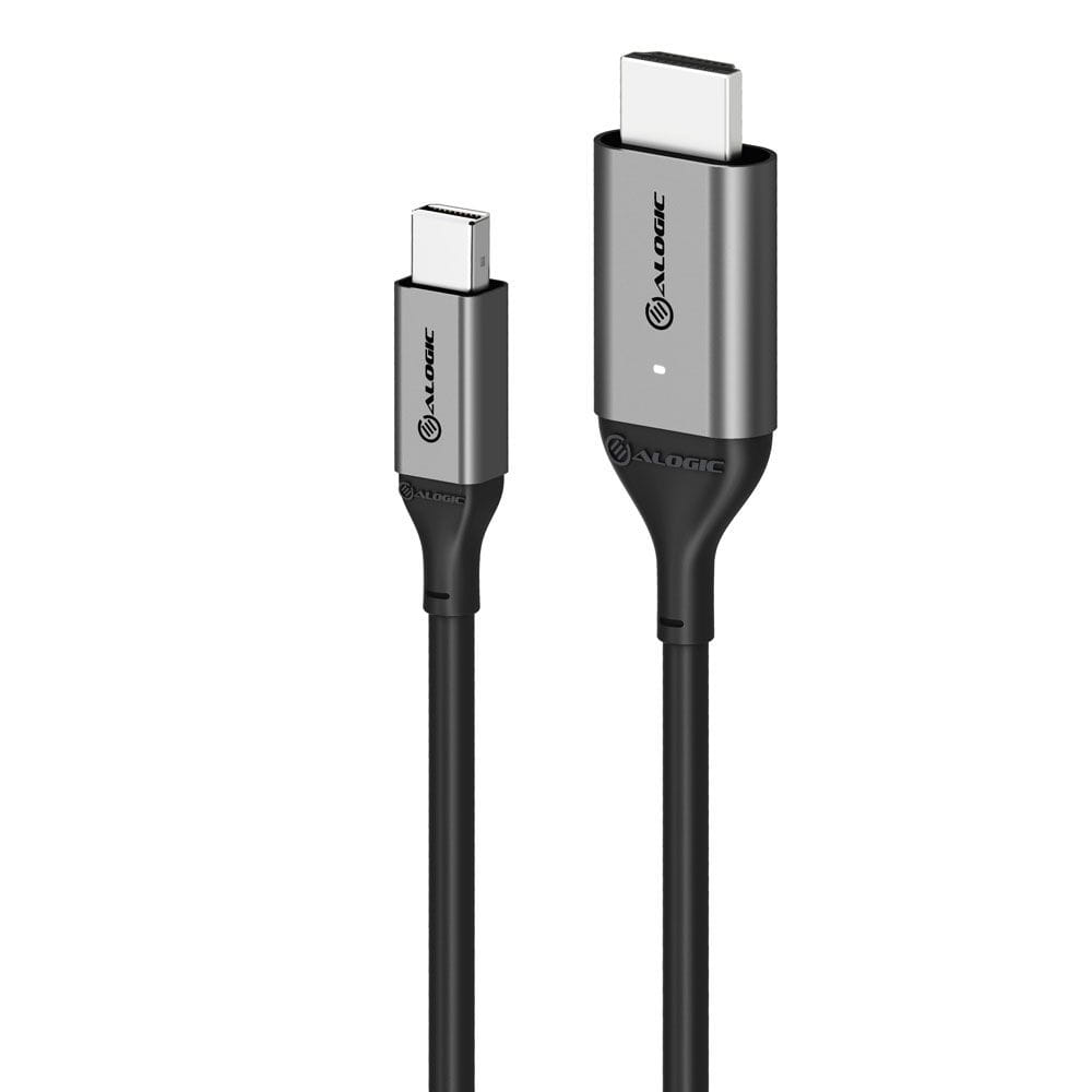 Alogic UltraMini 2m DP1.4 to HDMI 2.0 Cable Gry