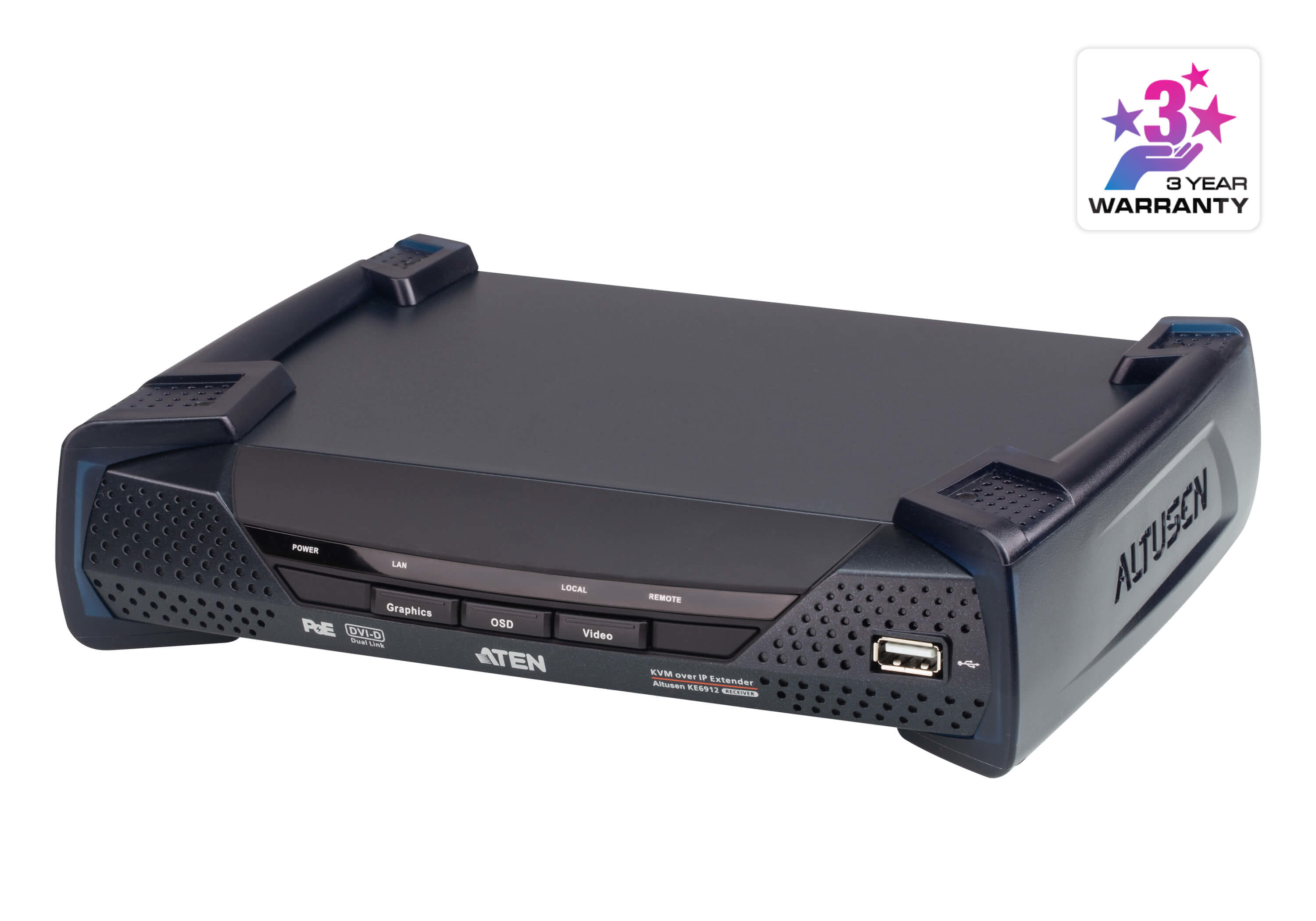 ATEN 2K DVI-D KVM Over IP Receiver
