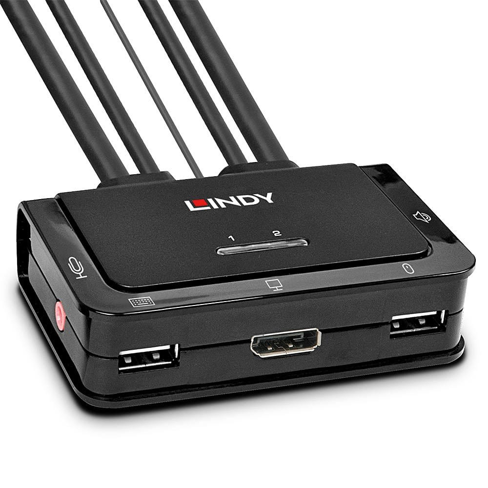 Lindy 2-Port DisplayPort 1.2 KVM Switch