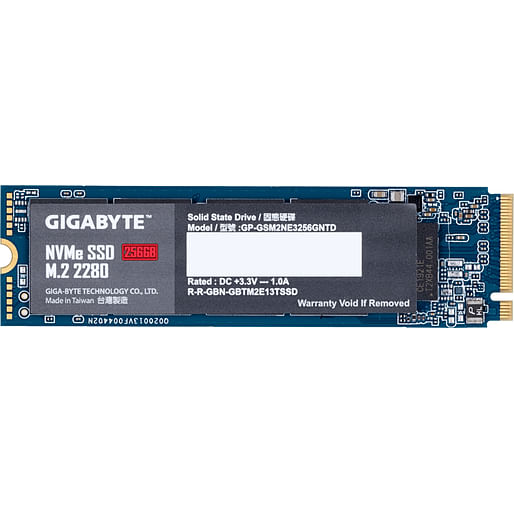 GIGABYTE M.2 PCIe SSD 256GB Key Features