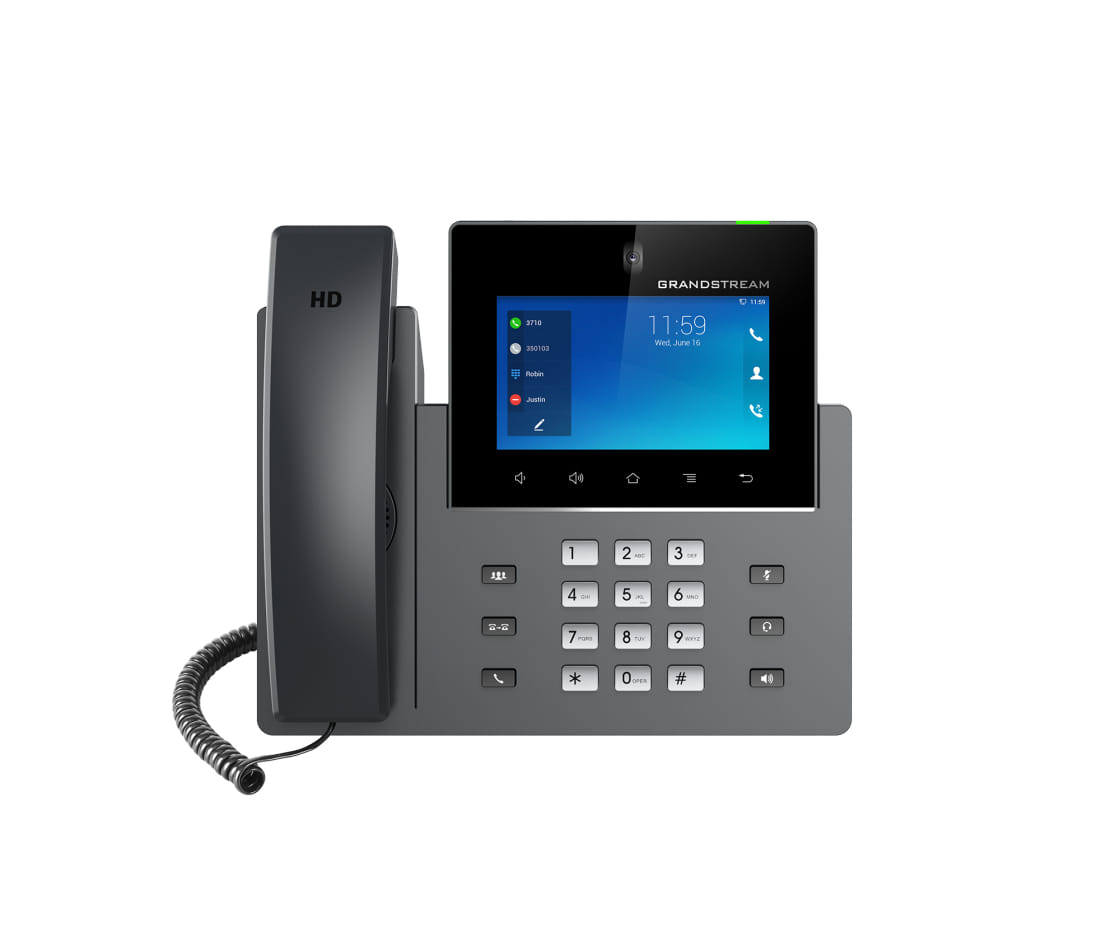 Grandstream Networks IP Phone Black Wired Handset 16 lines TFT Wi-Fi