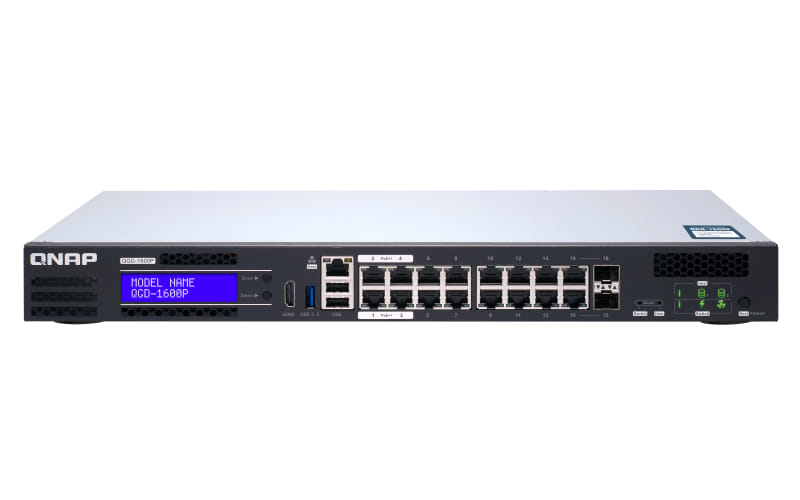 QNAP QGD-1600P Managed Gigabit Ethernet (10/100/1000) Black, Grey Power Over Ethernet (PoE)