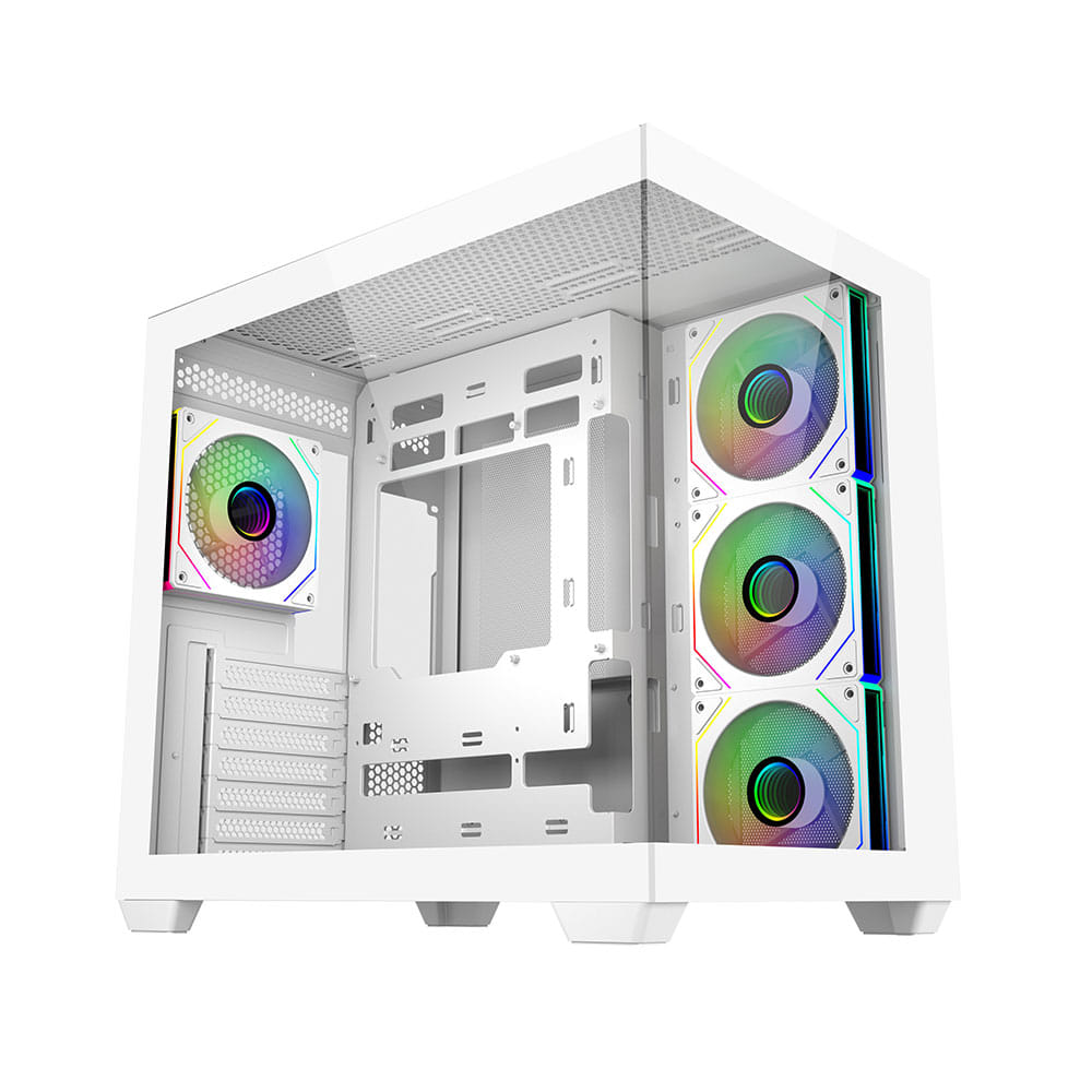 Cooler Master Elite 681 Tempered Glass Mid-Tower ATX Case - White