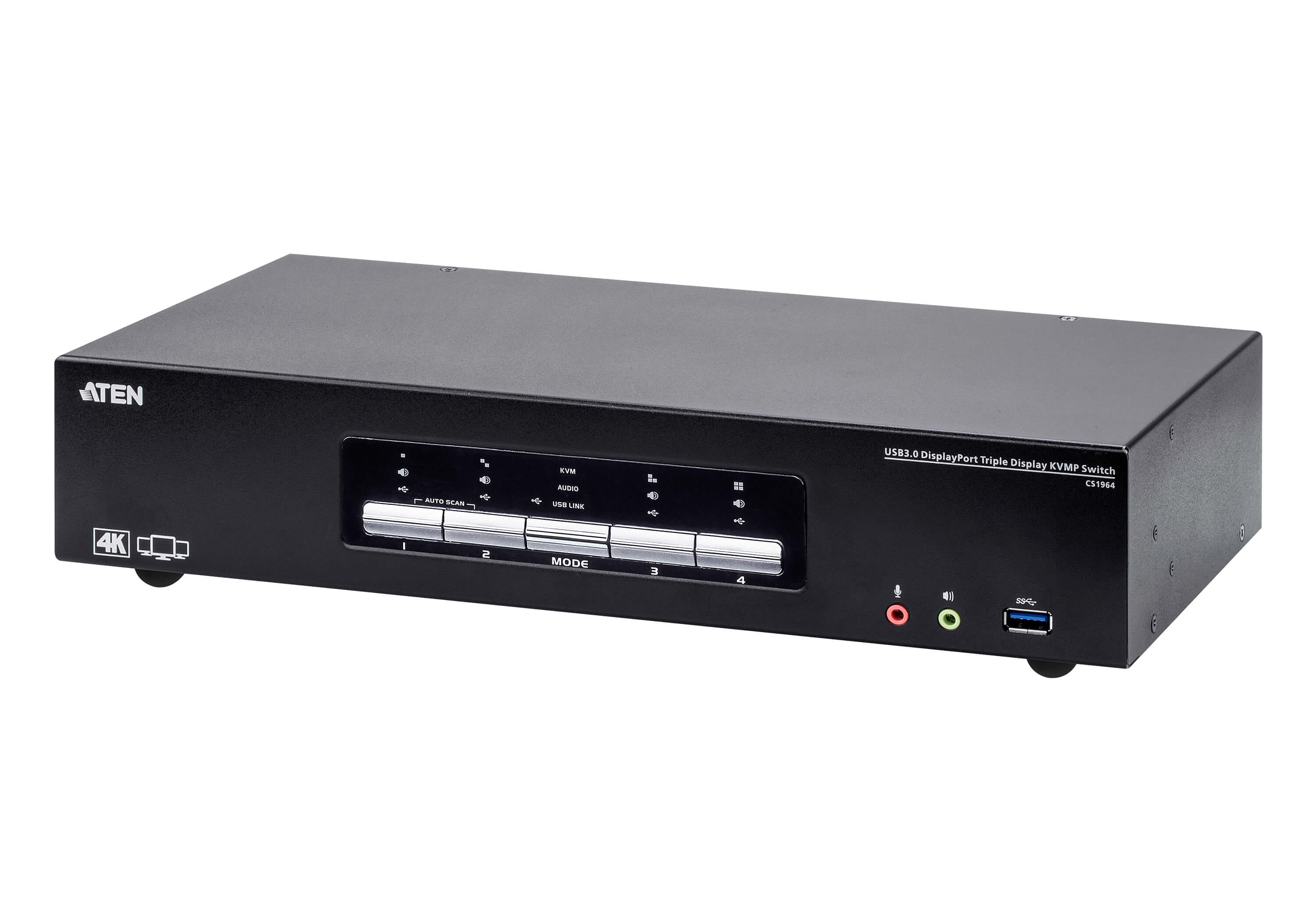 ATEN 4-Port USB 3.0 4K Triple DisplayPort KVMP