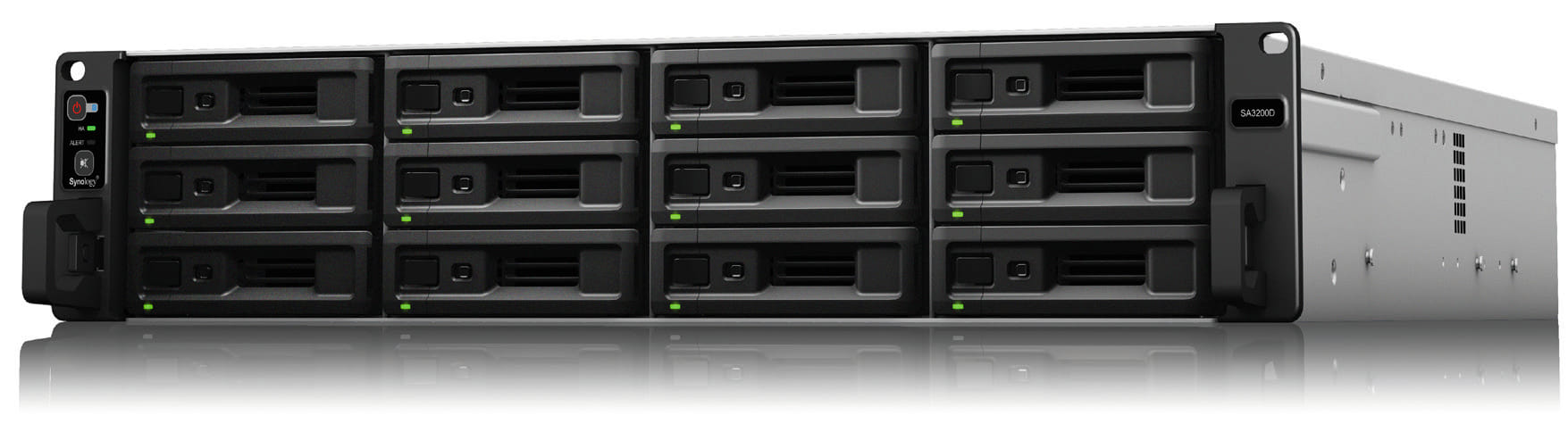 Synology RackStation SA3200D NAS/storage server D-1521 Ethernet LAN Rack (2U) Black, Grey