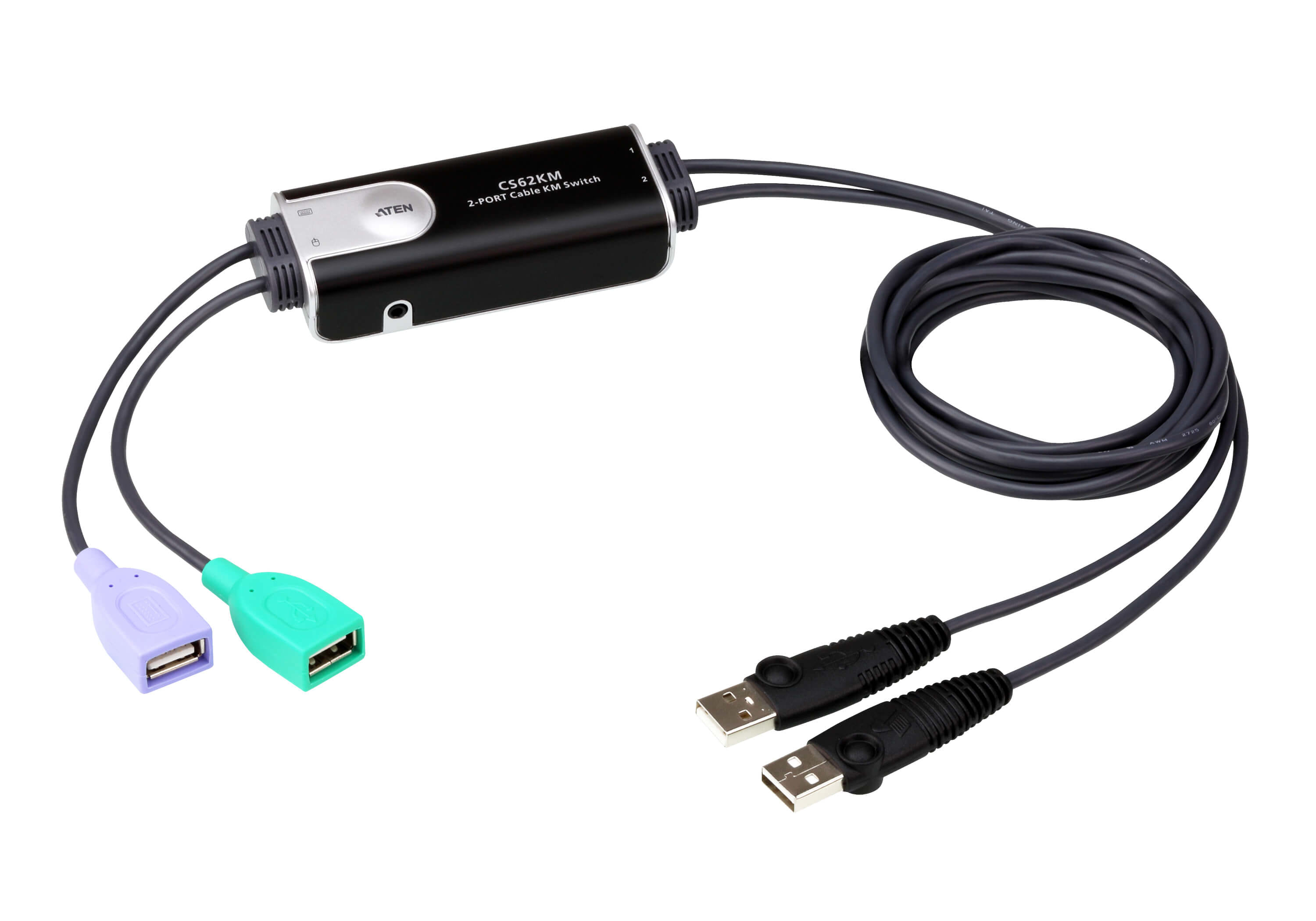 Aten CS62KM-AT KVM Cable 1.8 m Black