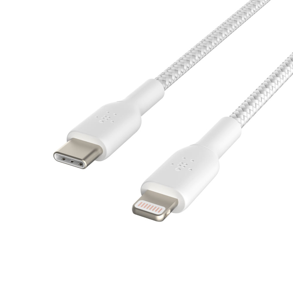 Belkin 1m USBC-Lghtning Charge Cable Braided WH
