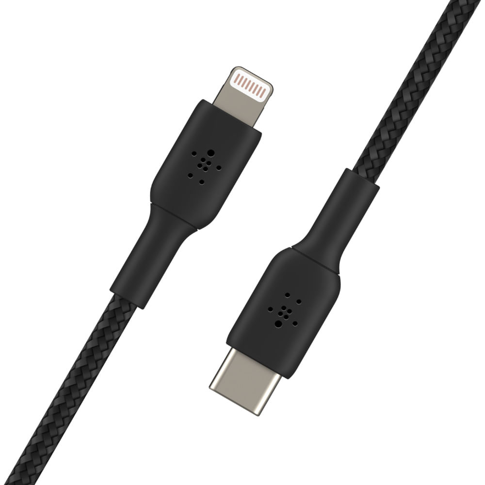 Belkin USB-C To Lightning Charge Cable 2m Braided Black