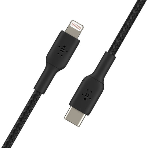 Belkin USB-C To Lightning Charge Cable 2m Braided Black