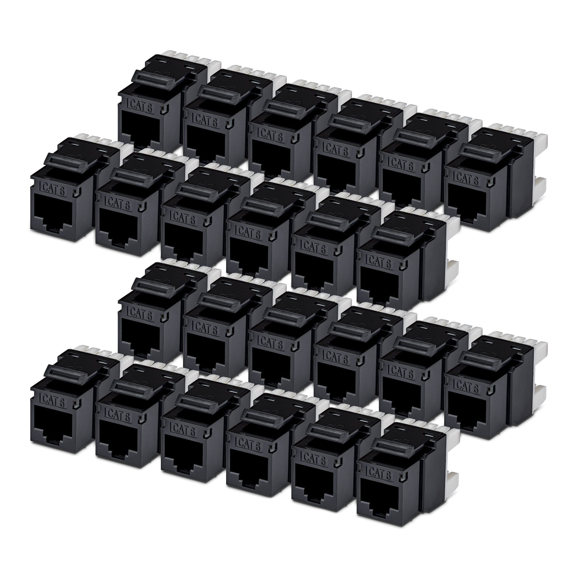 Startech Cat6 Keystone Jack 24-Pack 180-Deg BK