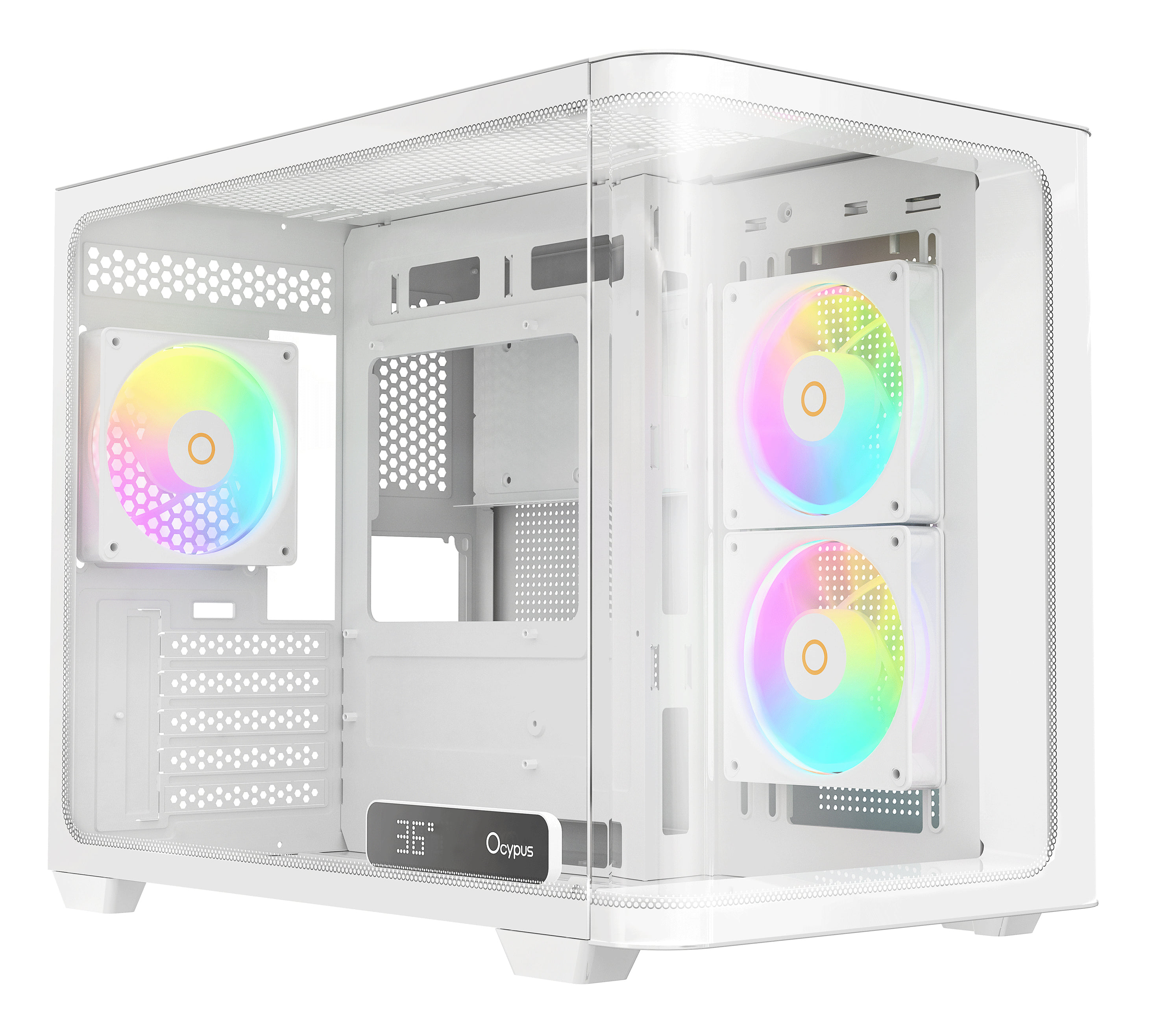 Ocypus Iota C50 Curve ARGB Mid Tower Micro-ATX Case - White