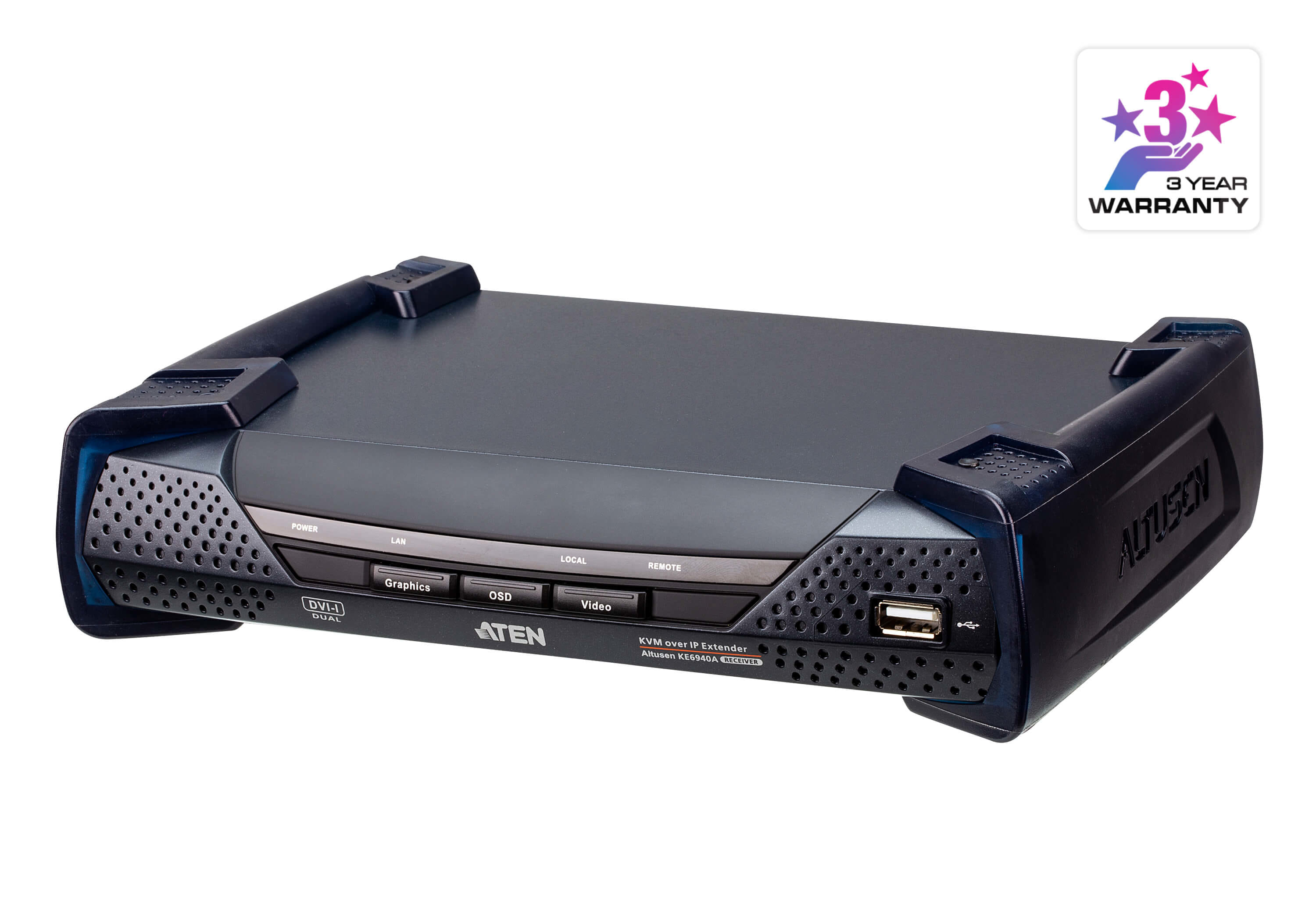 ATEN FHD Dual DVI-I KVM Over IP Receiver