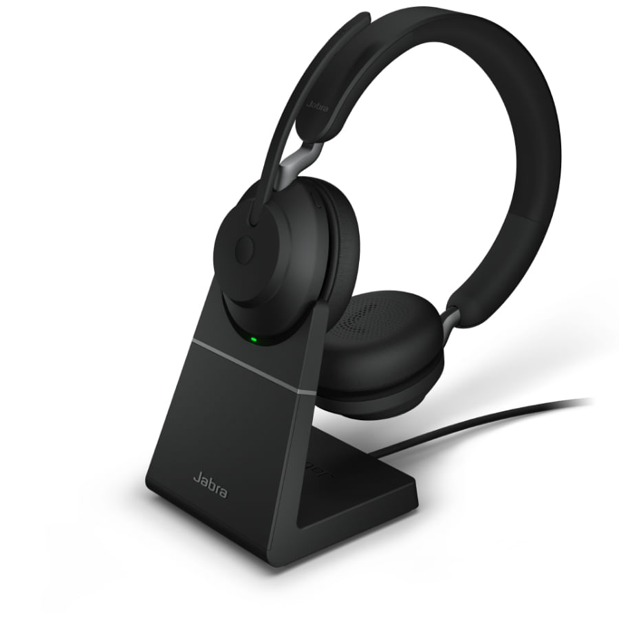 Jabra Evolve2 65 MS Teams USB-C Stereo Bluetooth Headset with Charging Stand