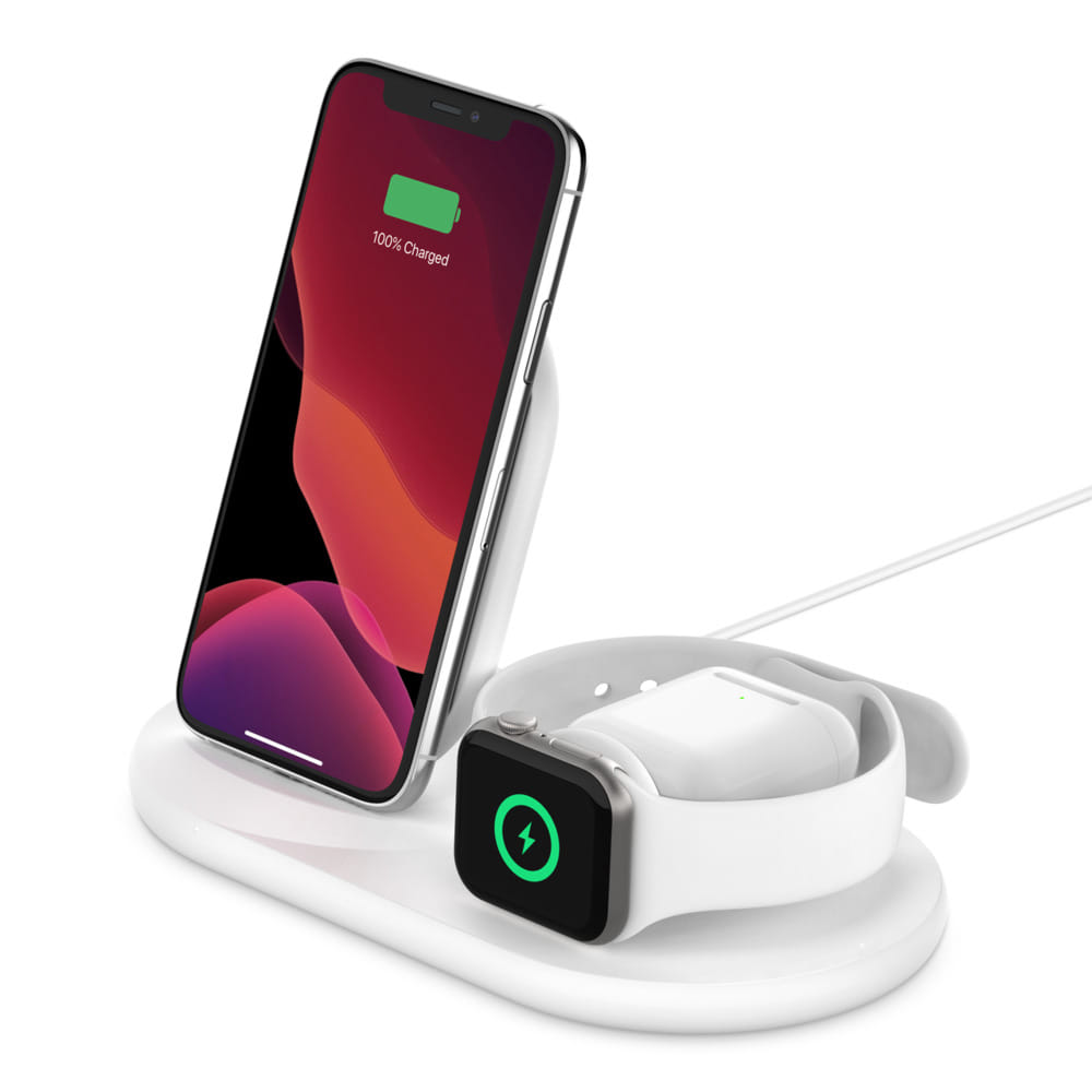 Belkin Boost Charge 3-in-1 Wireless Charger For Devices - White
