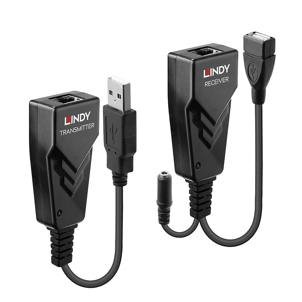 Lindy 100m CAT6 USB 2.0 Extension Cable