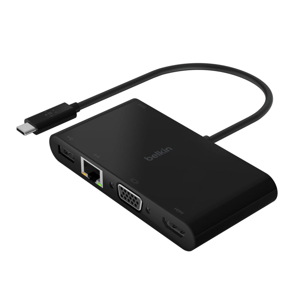 Belkin interface Hub USB 3.2 Gen 1 (3.1 1) Type-C Black Video 100W Adapter