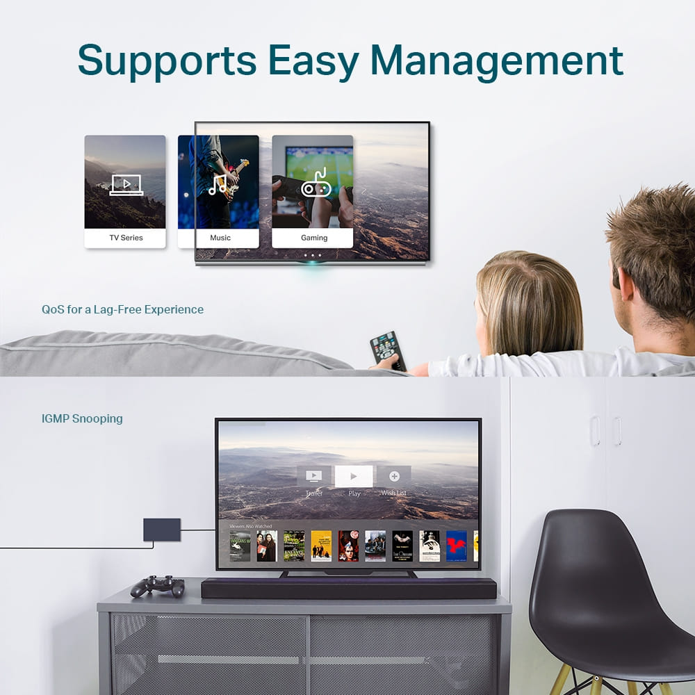 TP-Link TL-SG105E 5-Port Gigabit Easy Smart Switch