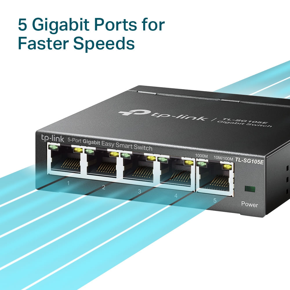TP-Link TL-SG105E 5-Port Gigabit Easy Smart Switch