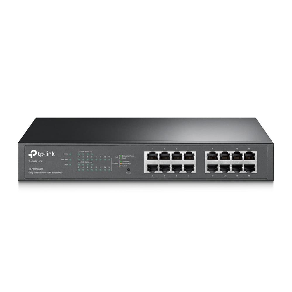 TP-Link SG1016PE 16-Port Gigabit Smart Switch With 8-Port PoE+