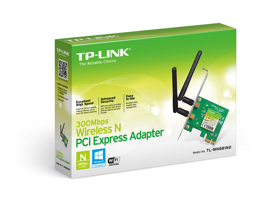 TP-Link TL-WN881ND 300Mbps N PCI Express Wireless Adapter