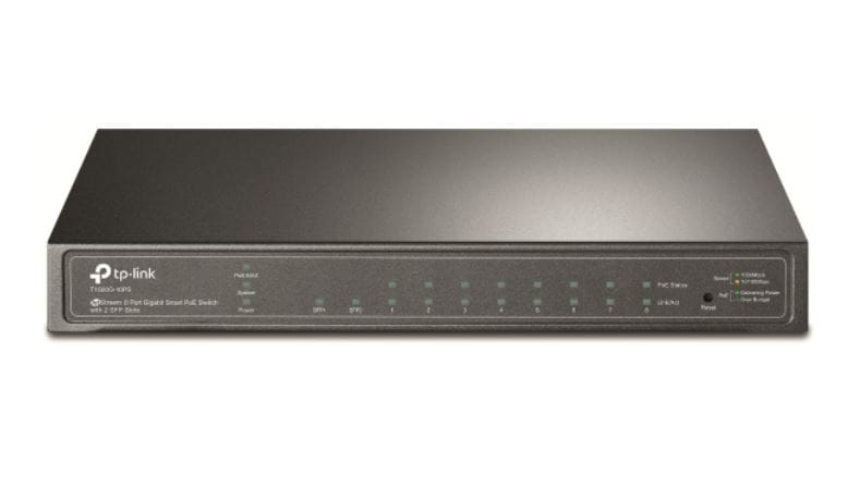 TP-Link T1500G TL-SG2210P JetStream 8-Port Gigabit Smart PoE Switch with 2 SFP Slots