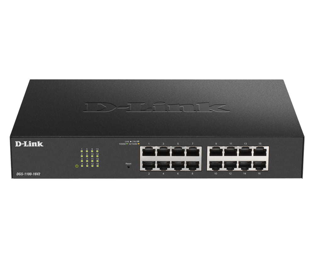 D-Link Network Switch Managed Gigabit Ethernet (10/100/1000) Power over (PoE) Black