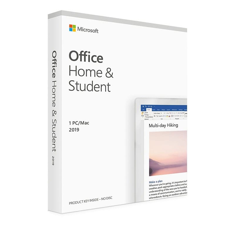 Microsoft Office Home and Student 2019 License For Windows and MacOS