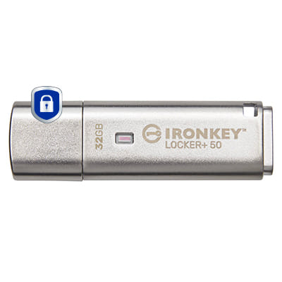 Kingston 32GB IronKey Locker+ 50 USB Flash Drive