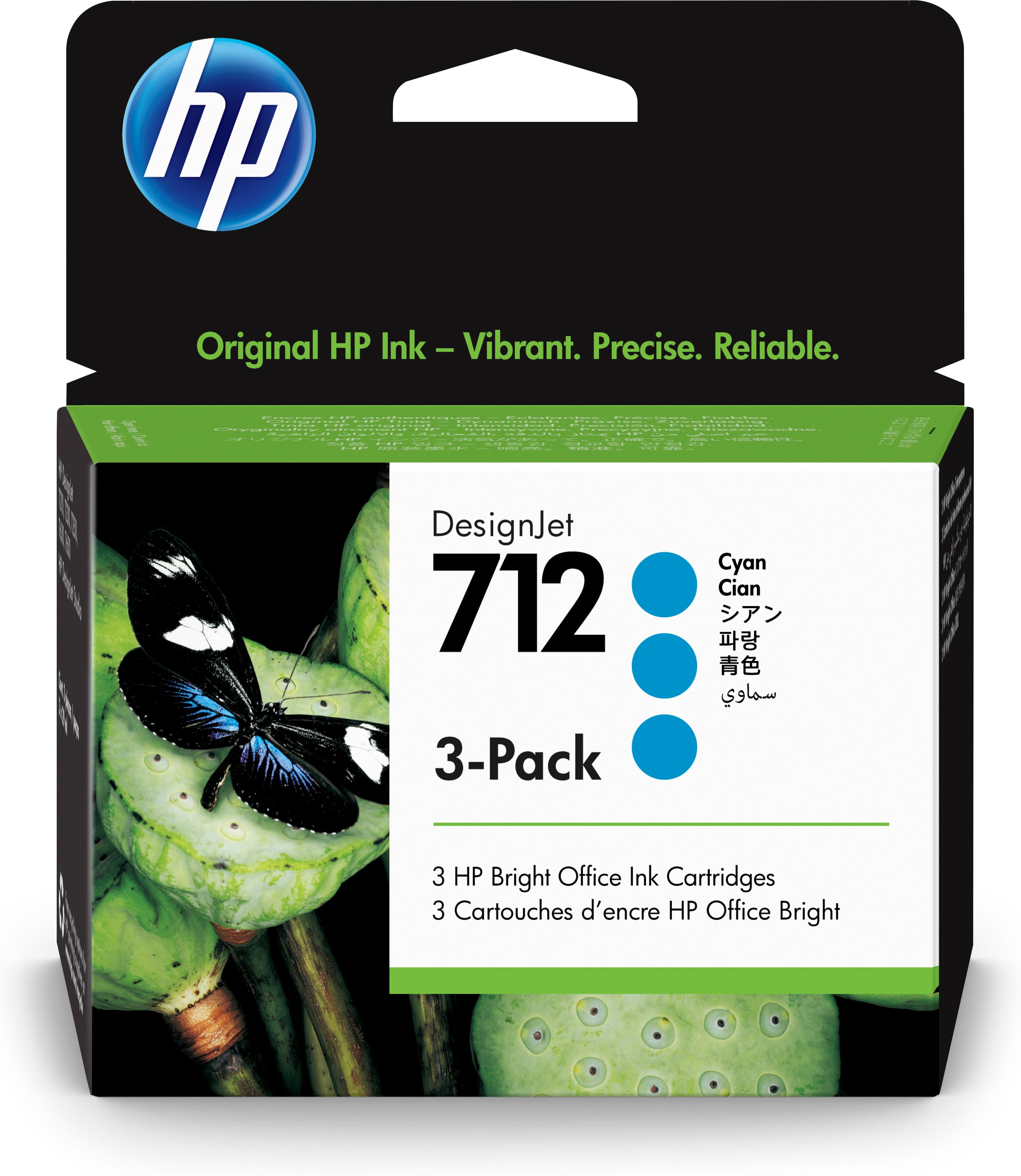 HP 712 3-Pack 29-Ml Cyan Ink Cartridge
