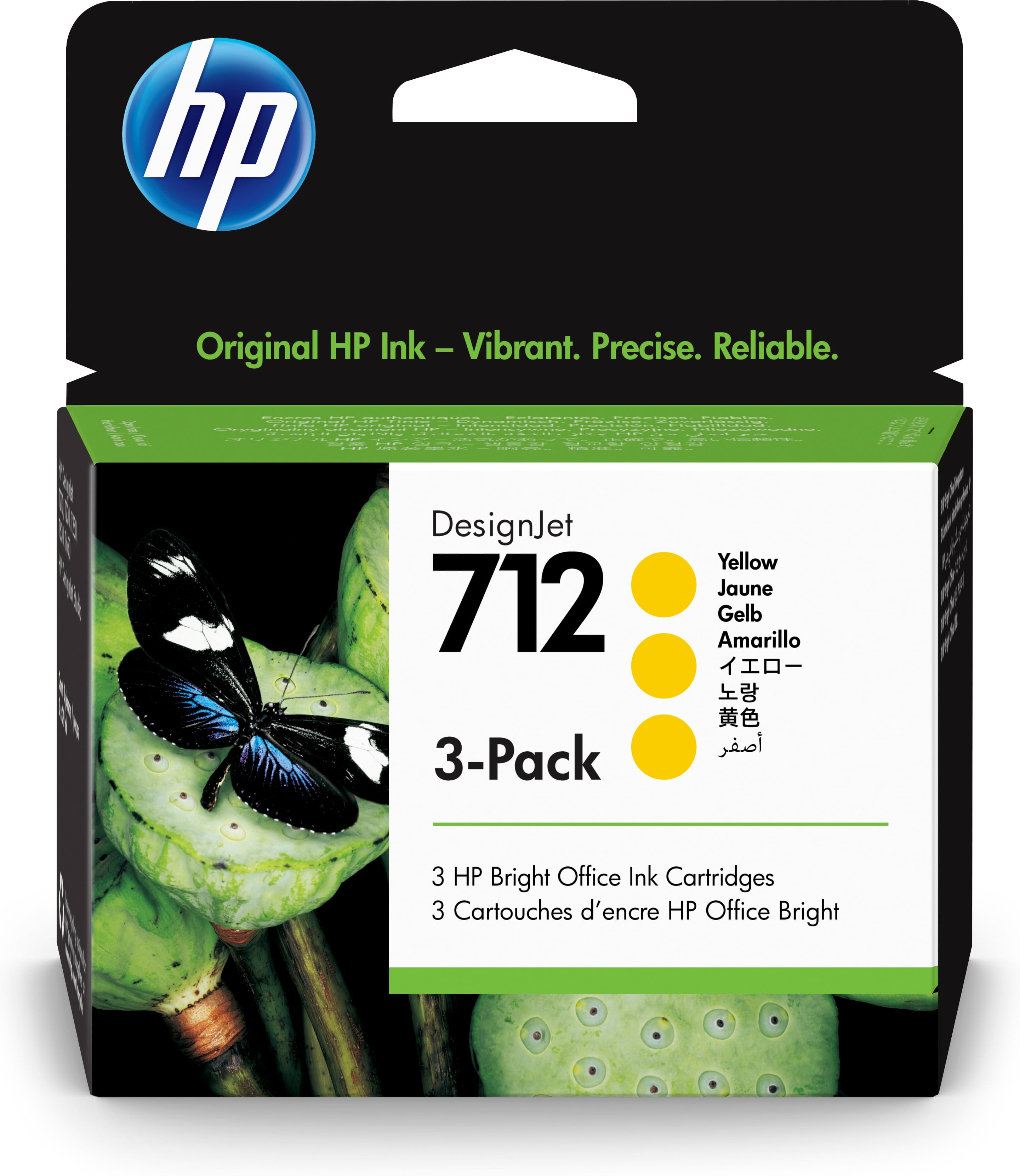 HP 712 3-Pack 29-Ml Yellow Ink Cartridge