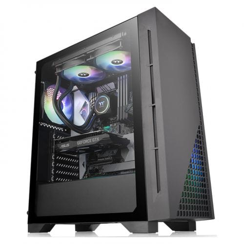 Thermaltake H330 Midi Tower ATX Tempered Glass Computer Case - Black