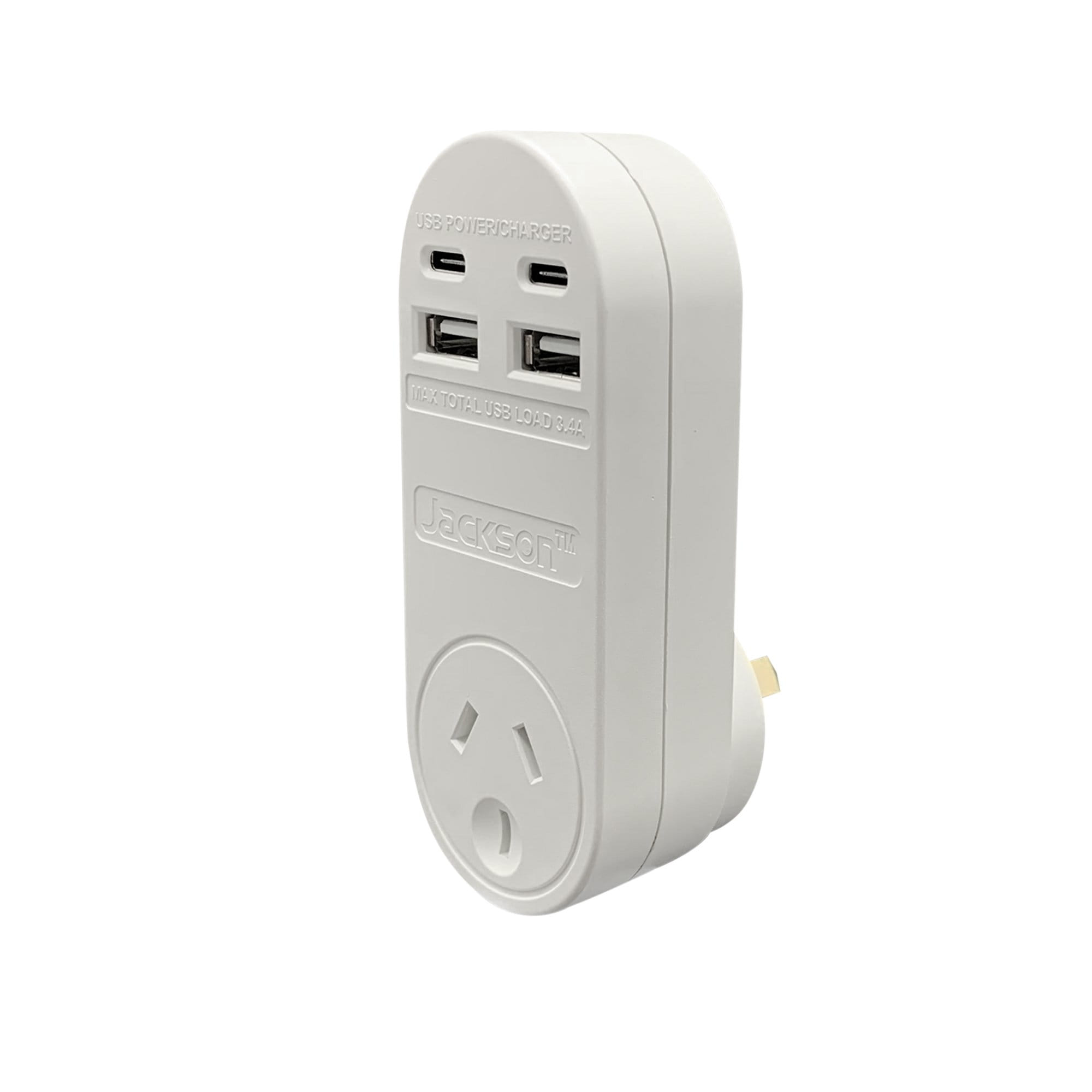 Jackson Outlet Power Adapter With 4 Multi-USB Ports