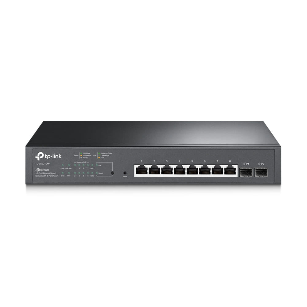 TP-LINK TL-SG2210MP Network Switch Gigabit Ethernet (10/100/1000) Black Power Over Ethernet (PoE)