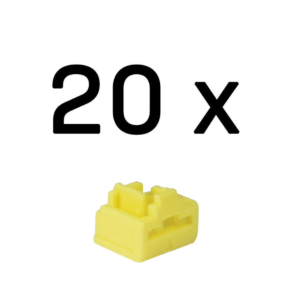 Lindy RJ-45 Port Blocker (no key) 20 Pack Yellow