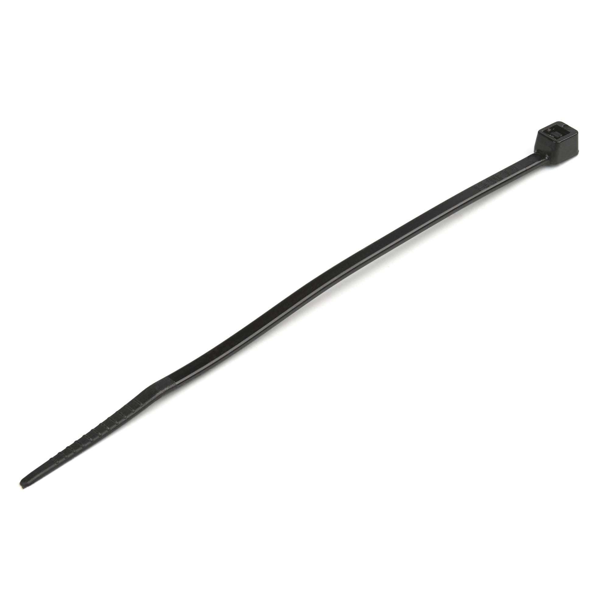 StarTech 100 Pack 4" Cable Ties - Black Small Nylon/Plastic Zip Tie AdjusTable Electrical/Network Wraps/-40 to +85C Temp/94V-2 Fire & UL Rated TAA