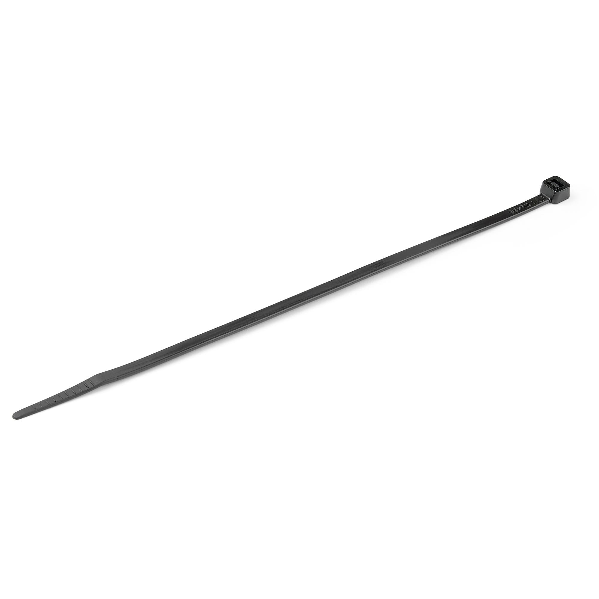 StarTech 1000 Pack 8" Cable Ties - Black Large Nylon/Plastic Zip Tie AdjusTable Electrical/Network Wraps/-40 to +85C Temp/94V-2 Fire & UL Rated TAA
