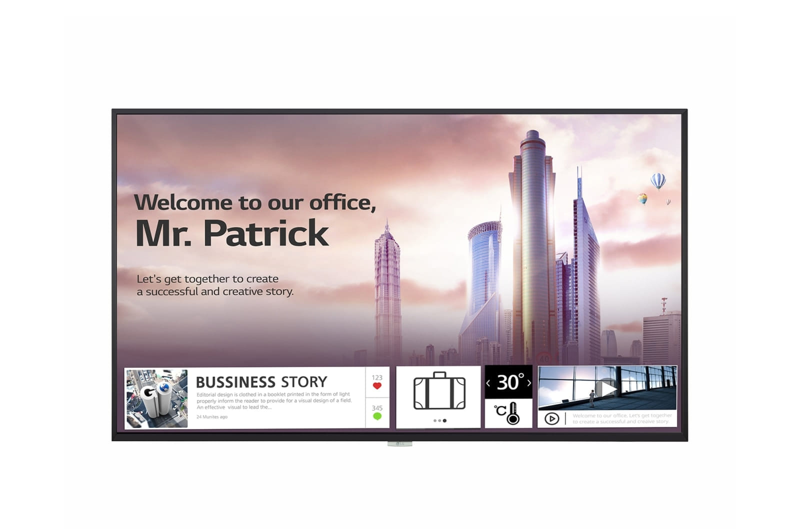 LG UH5F Digital Signage Flat Panel 65" IPS 4K Ultra HD Black Built-in Processor Web OS