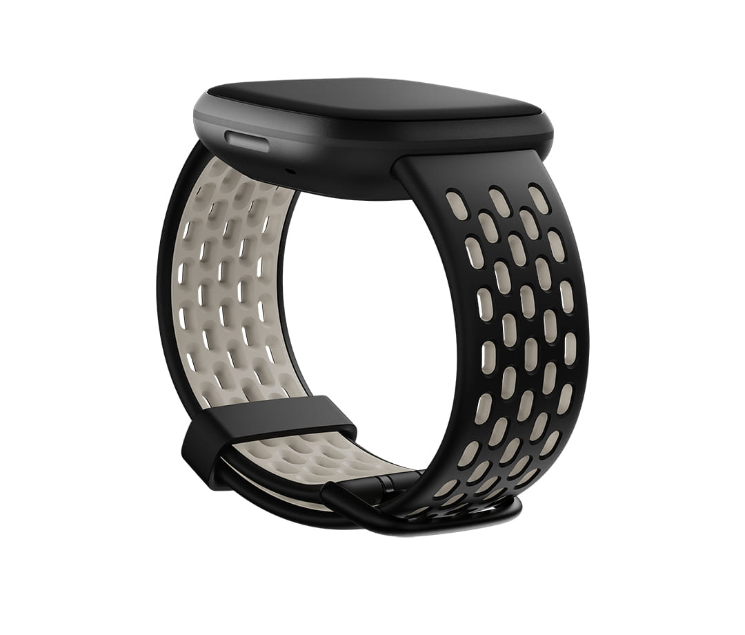Fitbit Versa 3/Sense Smartwatch Sport Band Black/White - Small