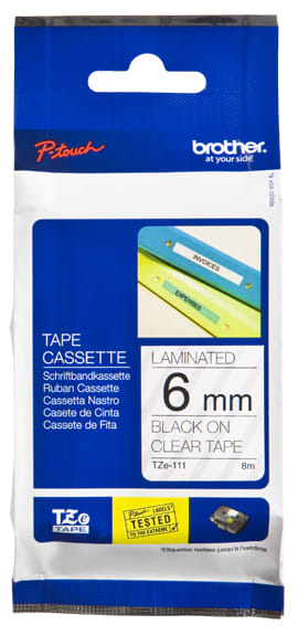 Brother Label-Making Tape Black on Transparent