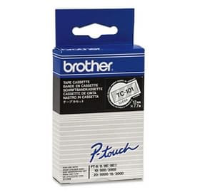 Brother Labelling Tape 12mm - Black on Clear