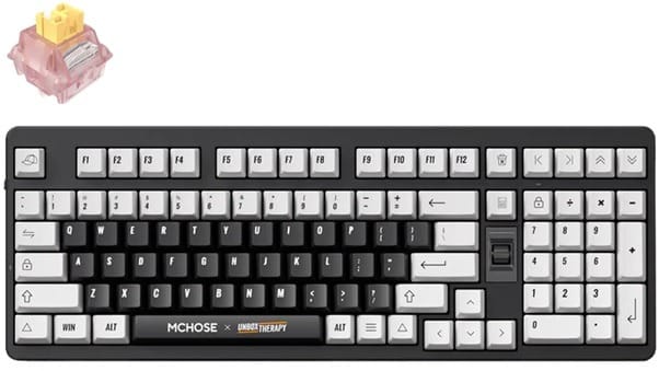 MCHOSE x Unbox Therapy UT98 Mechanical Wireless Silent Keyboard Classic Therapy - Silent Peach V3 Switch
