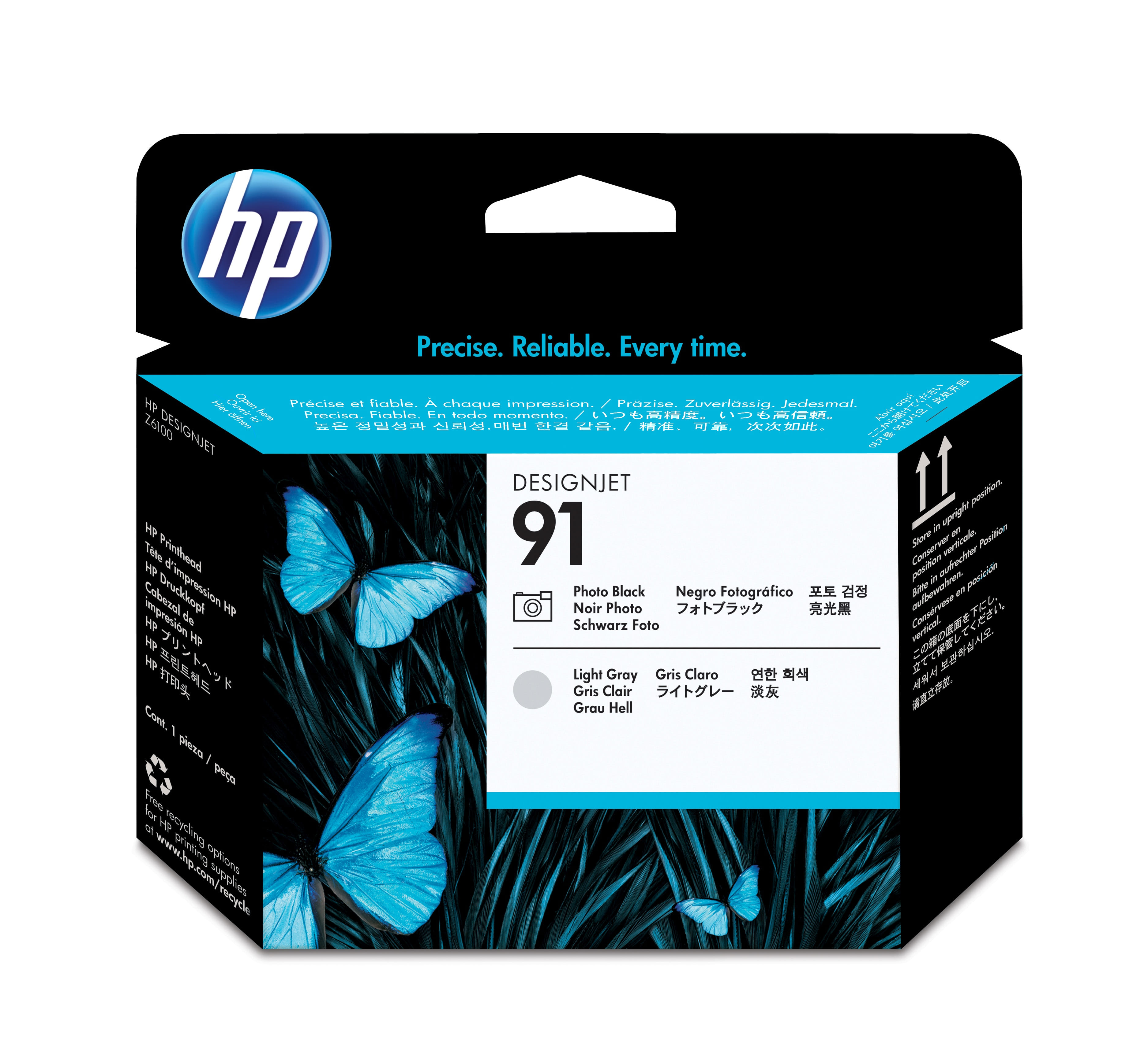 HP 91 Photo Black and Lt Gray Printhead