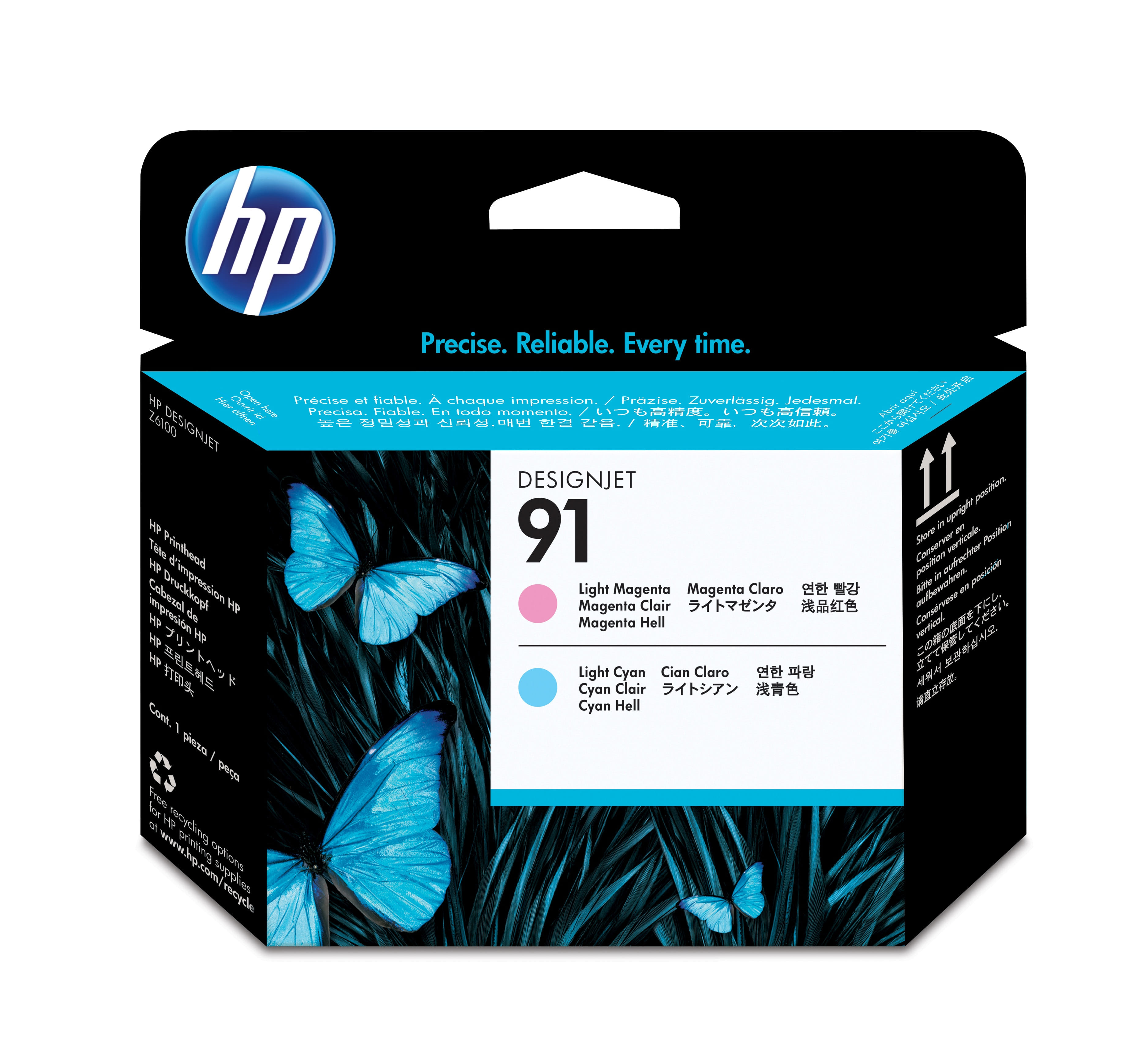 HP 91 Lt Magenta and Lt Cyan Printhead