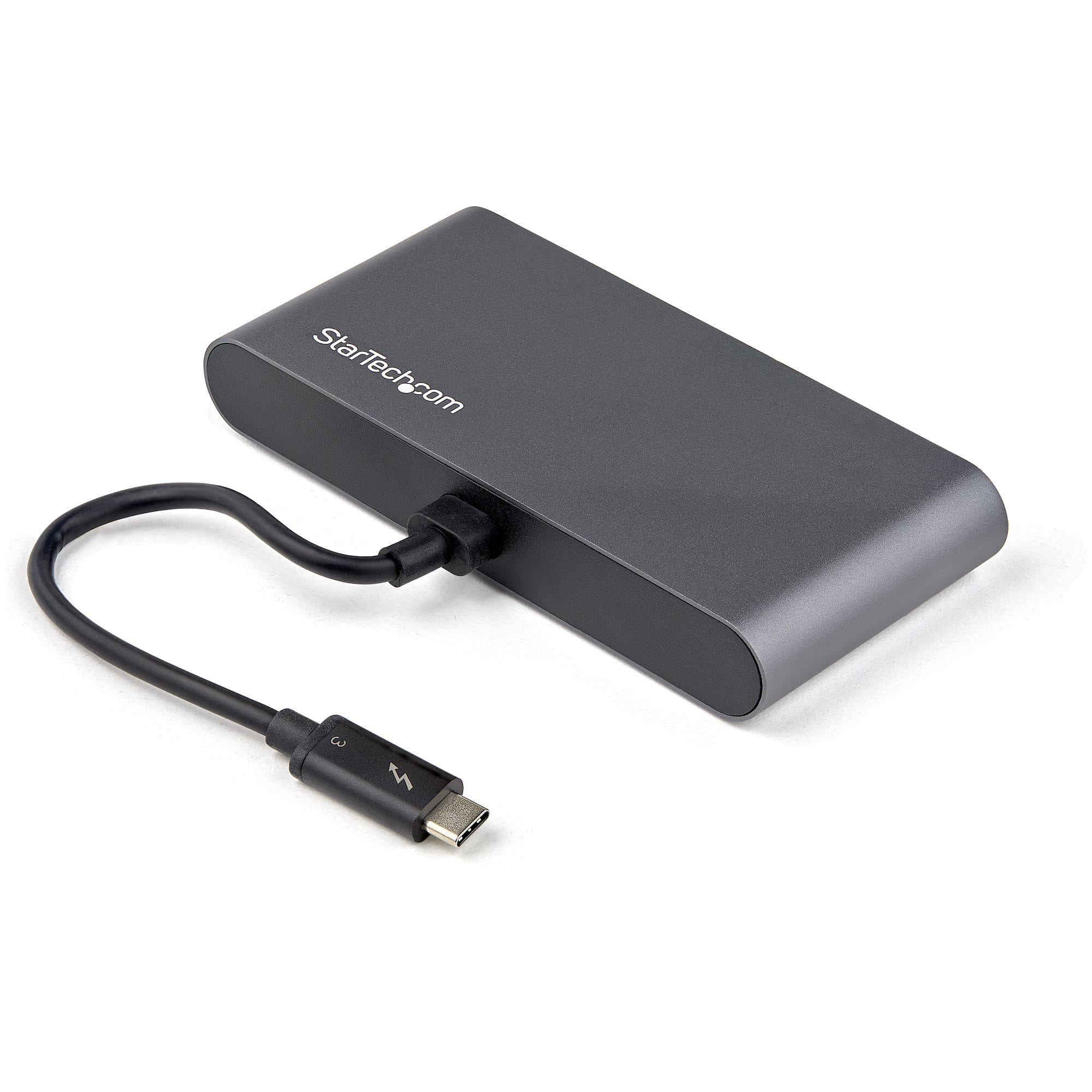 StarTech Thunderbolt 3 Mini Dock - Portable Dual Monitor TB3 Docking Station with HDMI 4K 60Hz 2x USB-A Hub (3.2/2.0) &GBE 11" Attached Cable Laptop Multiport Adapter Mac/Windows