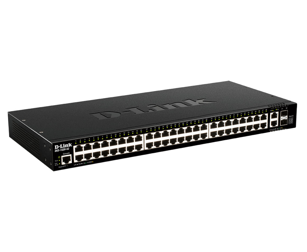 D-Link 48-Port Network Switch Managed L3 10G Ethernet (100/1000/10000) 1U Black